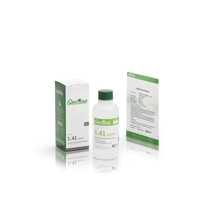Hanna HI7031-023 GroLine 1413 µS/cm Conductivity Standard Calibration Solution 230 mL | EnvMart