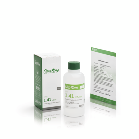 Hanna HI7031-023 GroLine 1413 µS/cm Conductivity Standard Calibration Solution 230 mL | EnvMart