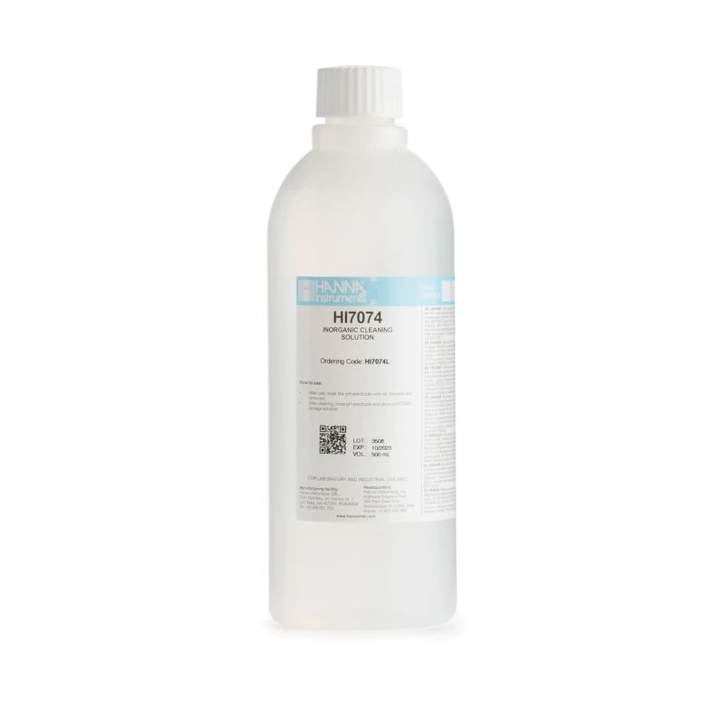 HI7074L Electrode Cleaning Solution for Inorganic Substances, 500 mL | EnvMart