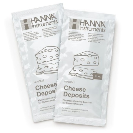 Hanna Instruments HI700642P Cleaning Solution for Cheese Deposits 25 x 20 mL | EnvMart