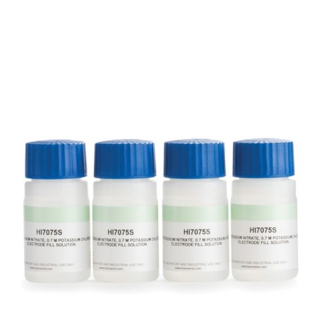 Hanna HI7075 Electrolyte Solution 1.7M KNO3 0.7M KCl 30 mL x 4 Bottles | EnvMart