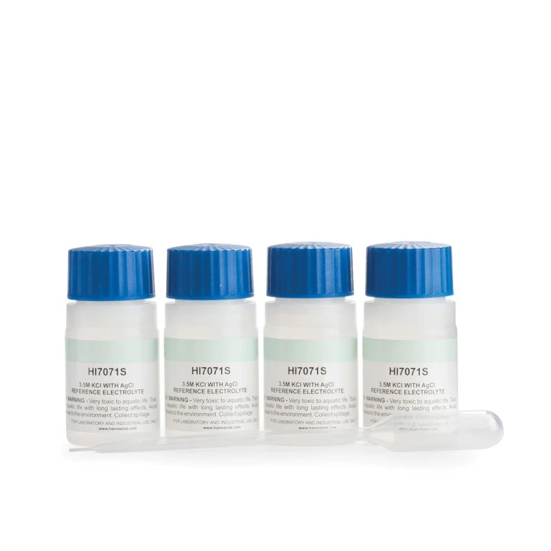Electrolyte Fill Solution HI7071 3.5M KCl + AgCl 30 mL x 4 | Laboratory Electrode Refill | EnvMart