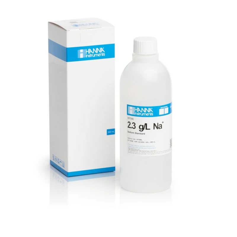 Hanna HI7080L Sodium Standard Solution 2.3 g/L, 500 mL | EnvMart