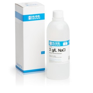 Hanna Instruments HI7083L NaCl 3.0 g/L Standard Solution 500 mL Calibration | EnvMart