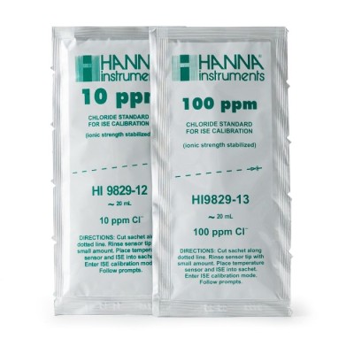 HI9829-12/13 Chloride Calibration Standard Sachets 10 ppm & 100 ppm | EnvMart