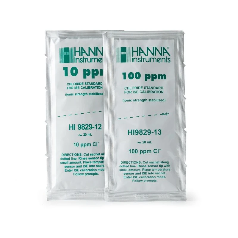 HI9829-12/13 Chloride Calibration Standard Sachets 10 ppm & 100 ppm | EnvMart