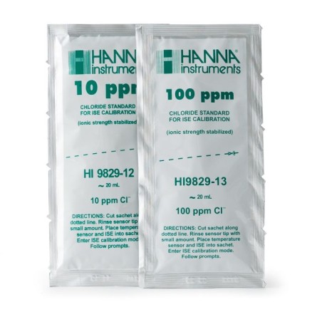 HI9829-12/13 Chloride Calibration Standard Sachets 10 ppm & 100 ppm | EnvMart