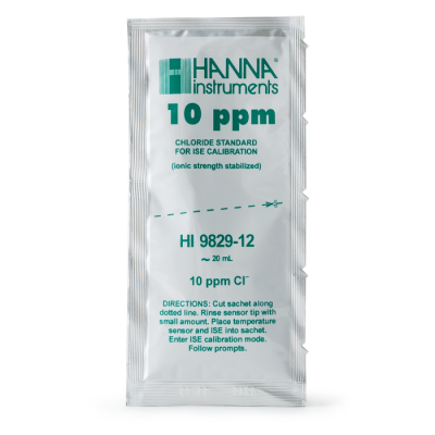 10 ppm Chloride Calibration Standard Sachets HI9829-12 | Laboratory | EnvMart