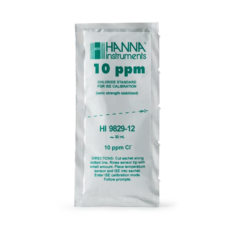10 ppm Chloride Calibration Standard Sachets HI9829-12 | Laboratory | EnvMart