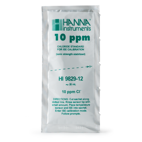 10 ppm Chloride Calibration Standard Sachets HI9829-12 | Laboratory | EnvMart