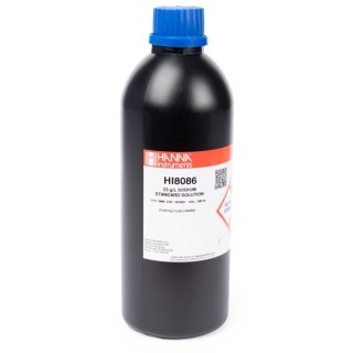Hanna HI8086L Standard Sodium Solution, 23 g/L Na+, 500 mL, ISE Calibration | EnvMart
