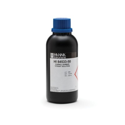 Hanna Instruments HI84533-50 Titrant Solution, 230 mL, Pre-standardized for Formol Number Mini Titrator | EnvMart