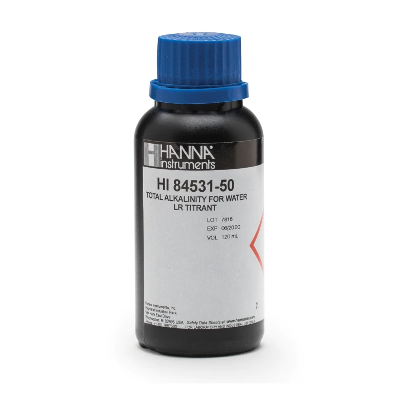Low Range Titrant HI84531-50 for Titratable Alkalinity Mini Titrator 120 mL | EnvMart