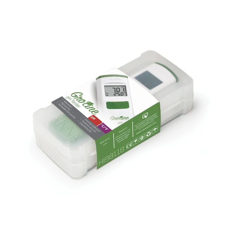 GroLine HI98118 Waterproof pH Tester, 0.01 Resolution, ATC, Hydroponics | EnvMart