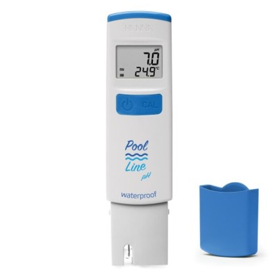 Hanna HI981074 Pool Line pH & Temperature Pocket Tester | Waterproof ATC Calibration | EnvMart