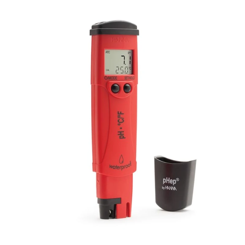 Hanna HI98127 pHep®4 Waterproof pH/Temperature Tester, -2.0 to 16.0 pH, ±0.1 Accuracy | EnvMart