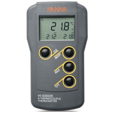 HI935005 K-Type Thermocouple Thermometer, High Accuracy, Waterproof, Dual Range | EnvMart