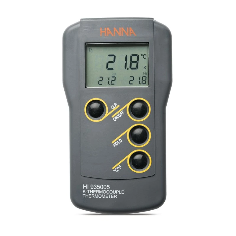 HI935005 K-Type Thermocouple Thermometer, High Accuracy, Waterproof, Dual Range | EnvMart