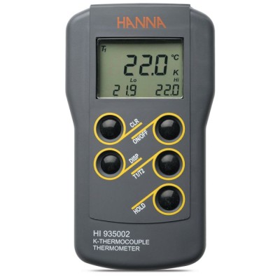 Dual Channel K-Type Thermocouple Thermometer HI935002 | High Accuracy, Waterproof | EnvMart