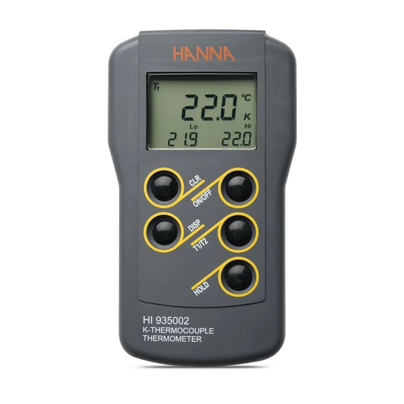 Dual Channel K-Type Thermocouple Thermometer HI935002 | High Accuracy, Waterproof | EnvMart