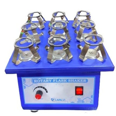 LABICO LT-5156 Rotary Flask Shaker, 9 x 250ml Capacity, 50–250 RPM, Heavy-Duty Laboratory Mixer | EnvMart