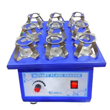 LABICO LT-5156 Rotary Flask Shaker, 9 x 250ml Capacity, 50–250 RPM, Heavy-Duty Laboratory Mixer | EnvMart