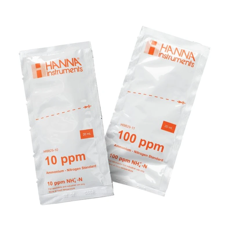 Ammonium Calibration Standard Sachets HI9829-10/11, 10 ppm & 100 ppm, 20 x 20 mL | EnvMart