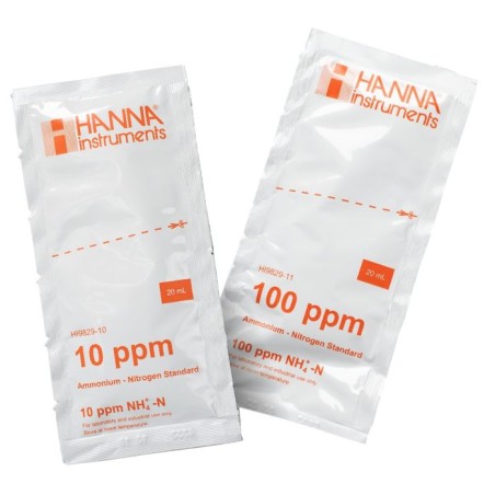 Ammonium Calibration Standard Sachets HI9829-10/11, 10 ppm & 100 ppm, 20 x 20 mL | EnvMart