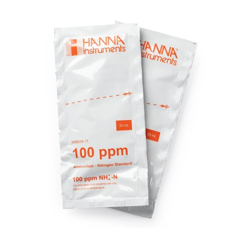 HI9829-11 100 ppm Ammonium Calibration Standard Sachets, 25 x 20 mL | EnvMart