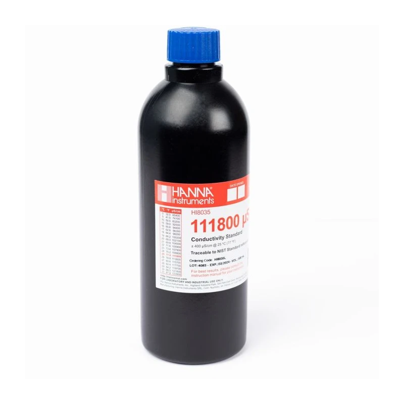 HI8035L 111800 µS/cm Conductivity Standard Solution, FDA 500 mL | EnvMart