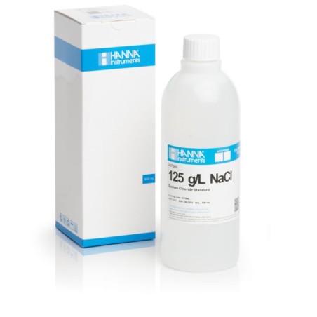 Hanna HI7089L 125 g/L NaCl Standard Solution 500 mL – Calibration Solution for Salinity Meters | EnvMart