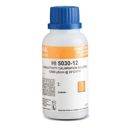 Hanna HI5030-12 12880 µS/cm Conductivity Standard Solution 120 mL | EnvMart