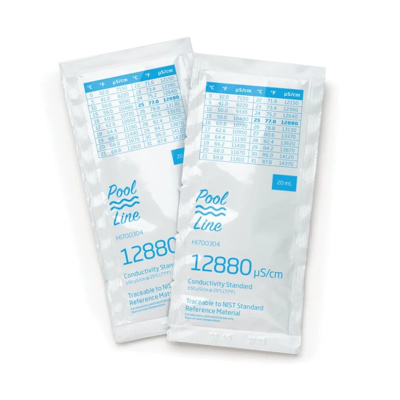 Hanna HI700304P 12880 µS/cm Conductivity Standard Sachets, 25 x 20 mL Calibration | EnvMart