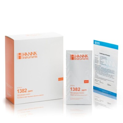 HI70032C TDS Calibration Solution 1382 mg/L (ppm) 25 x 20 mL with Certificate | EnvMart