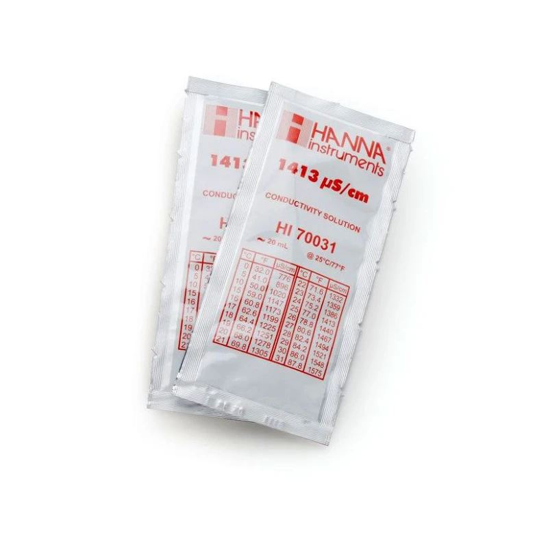 HI70031C 1413 µS/cm Conductivity Standard Sachets 25 x 20 mL NIST Traceable | EnvMart