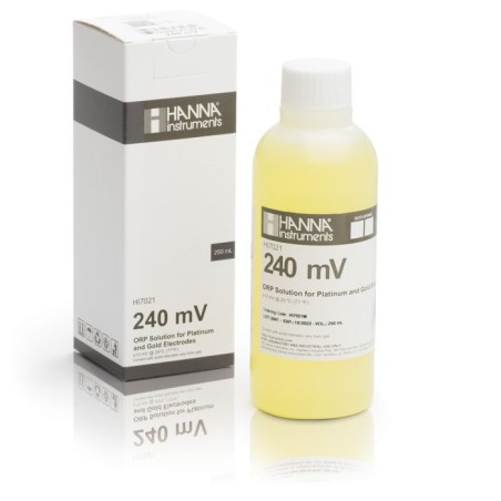 Hanna HI7021M ORP Test Solution 240 mV at 25°C 230 mL Bottle | EnvMart