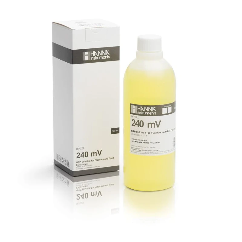 Hanna HI7021L ORP Test Solution 240 mV at 25°C, 500 mL | EnvMart