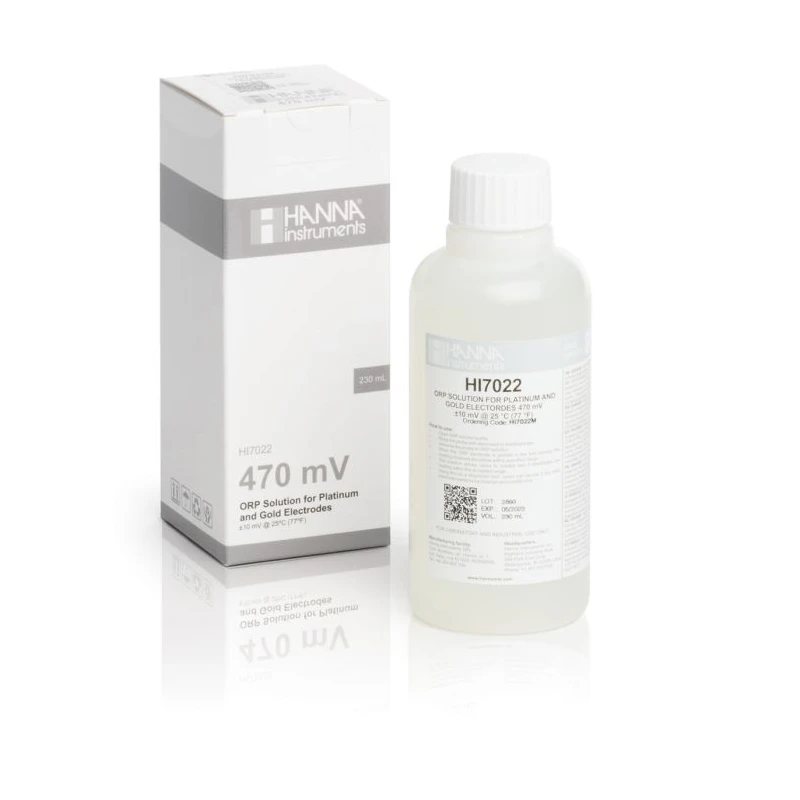Hanna HI7022M ORP Test Solution 470 mV at 25°C, 230 mL Bottle | EnvMart