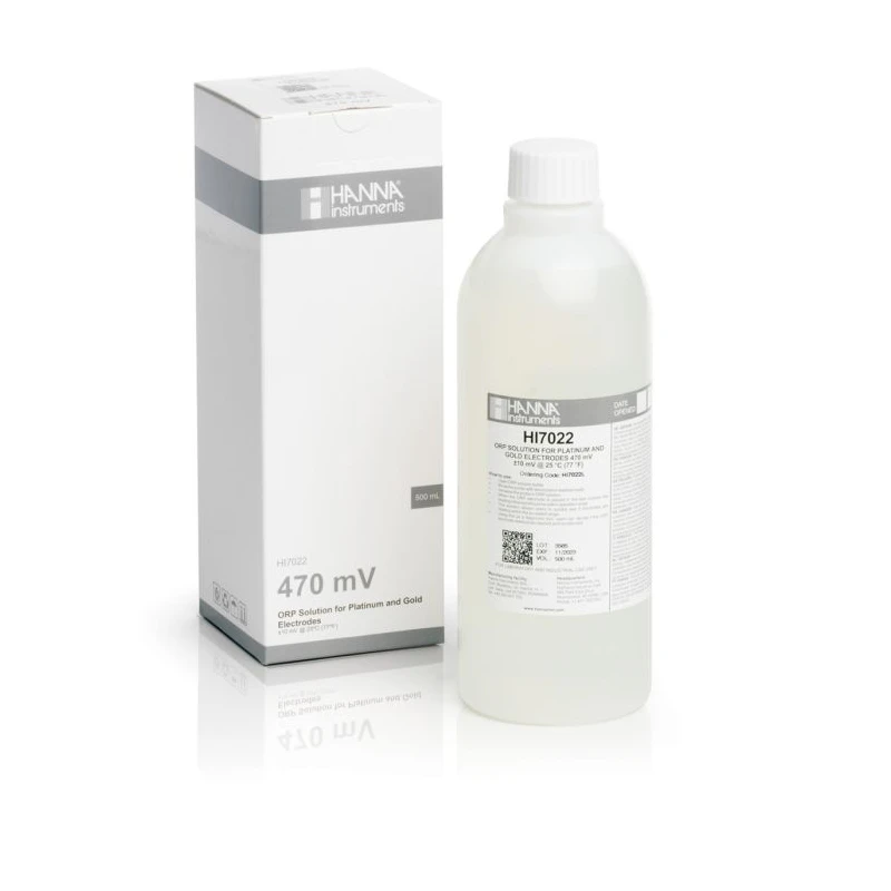 Hanna HI7022L 470 mV ORP Test Solution 500 mL | Platinum/Gold Electrode Calibration | EnvMart