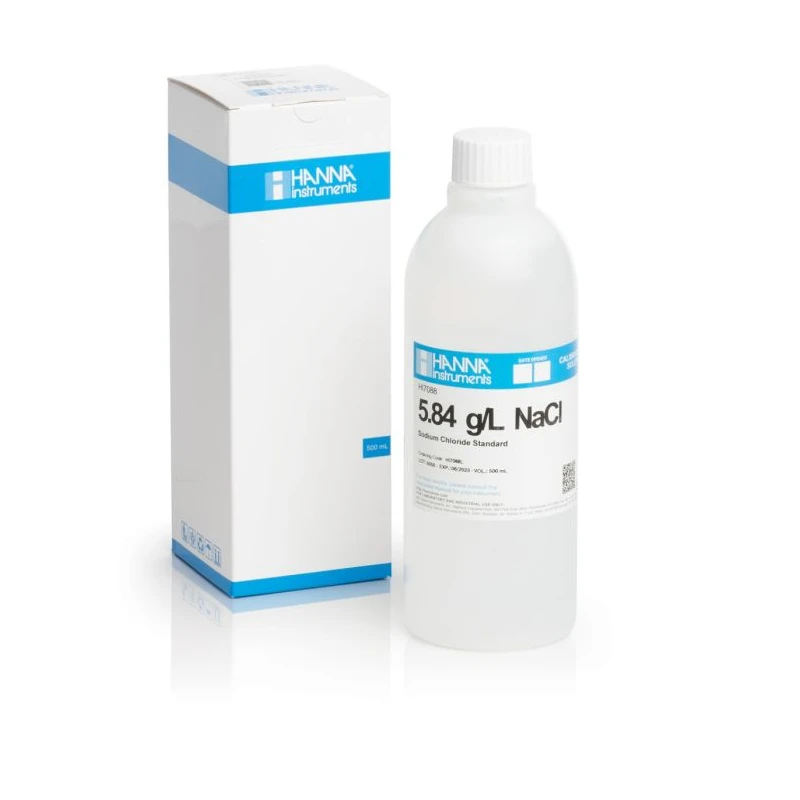 Hanna HI7088L 5.84 g/L NaCl Standard Solution, 500 mL Calibration Fluid | EnvMart