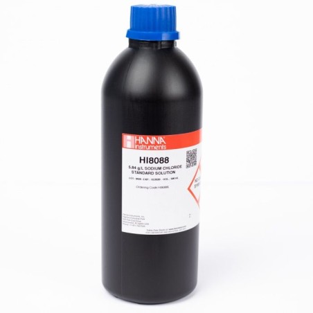 Hanna HI8088L 5.84 g/L NaCl Standard Solution 500 mL | Calibration Solution for Salinity Meters | EnvMart