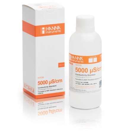5000 µS/cm Conductivity Standard Solution HI7039M, 230 mL | Laboratory Calibration | EnvMart