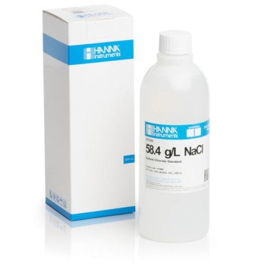 Hanna HI7084L 58.4 g/L NaCl Standard Solution 500 mL | Laboratory Calibration Solution | EnvMart