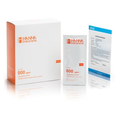 800 mg/L (ppm) TDS Standard Solution HI70080C, NIST Traceable, 25x20 mL, Certificate of Analysis | EnvMart