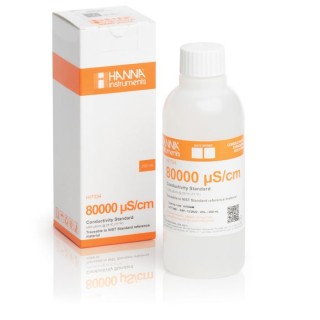 Hanna HI7034M 80,000 µS/cm Conductivity Standard Solution, 230 mL Bottle | EnvMart
