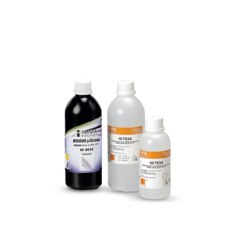 Hanna Instruments HI8034L 80000 µS/cm Conductivity Standard Solution 500 mL | EnvMart