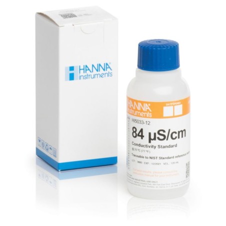 Hanna HI5033-12 84 µS/cm Conductivity Standard Solution 120 mL | EnvMart