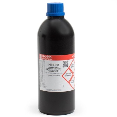 Hanna HI8033L 84 µS/cm Conductivity Standard Solution 500 mL | EnvMart