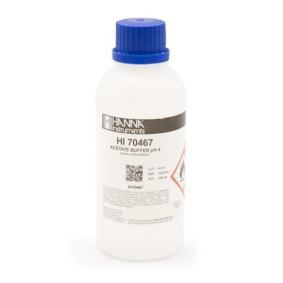 Acetate Buffer Solution HI70467 pH 4.18, 230 mL Amperometric Titration Reagent | EnvMart
