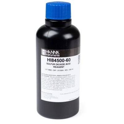 Acid Reagent for Free and Total Sulfur Dioxide HI84500-60, 230 mL, Titrator Reagent | EnvMart